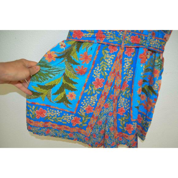 FARM RIO Stitched Garden Blue Romper Size - Picture 10 of 12